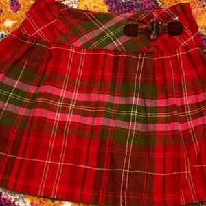 Gymboree Red Green A-Line Mini Skirt size toddler 3 baby girl